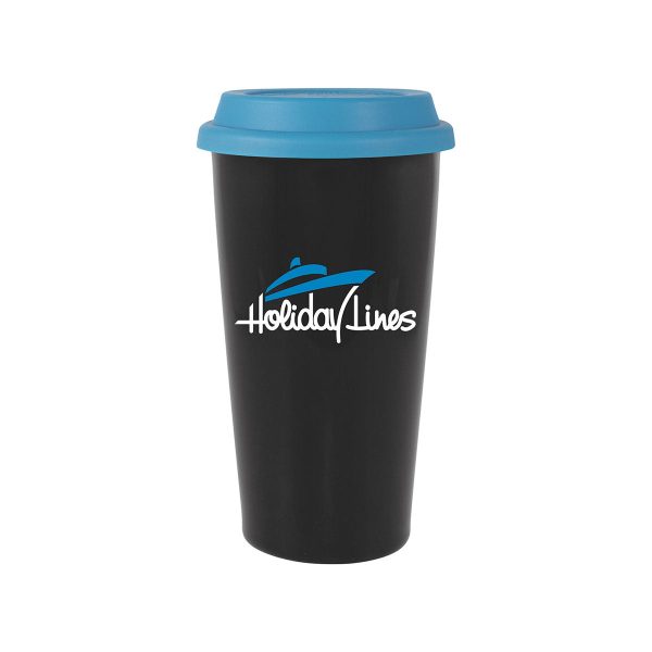 ETS Black Terra Tumbler with Aqua Lid -16 oz Discount