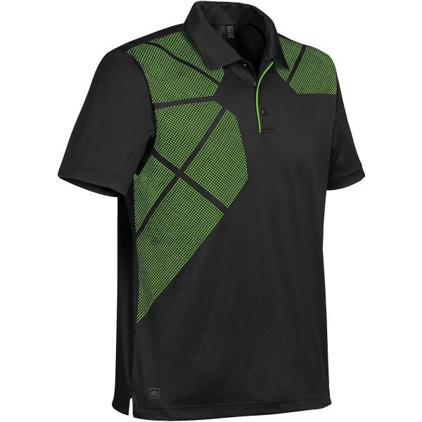 Stormtech Men s Black Spring Green Prism Performance Polo Online Sale - Image 3
