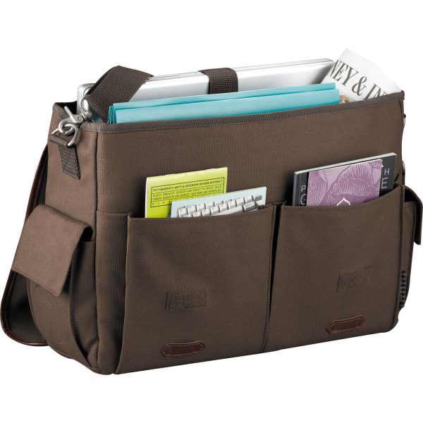 Field & Co. Grey Classic 15  Computer Messenger Bag Supply - Image 3