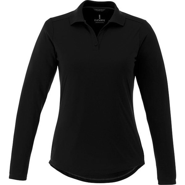 Trimark Women s Black Mori Long Sleeve Polo For Cheap