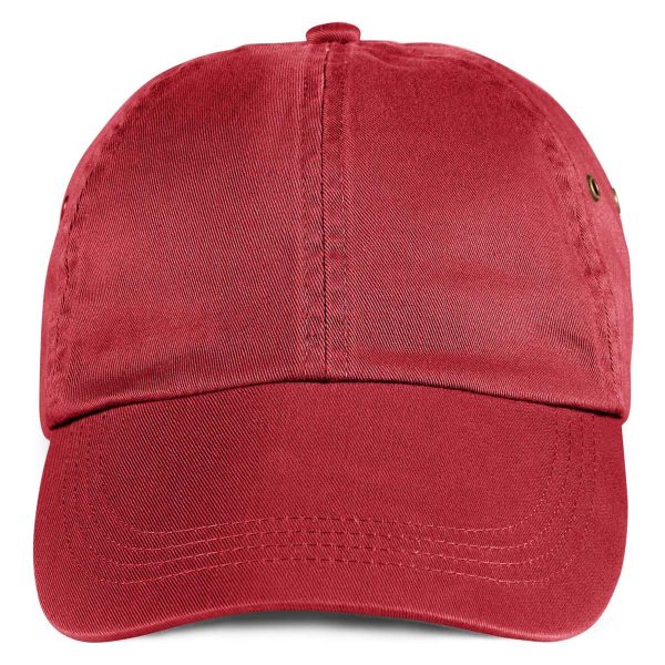 Anvil Red Solid Low-Profile Twill Cap on Sale