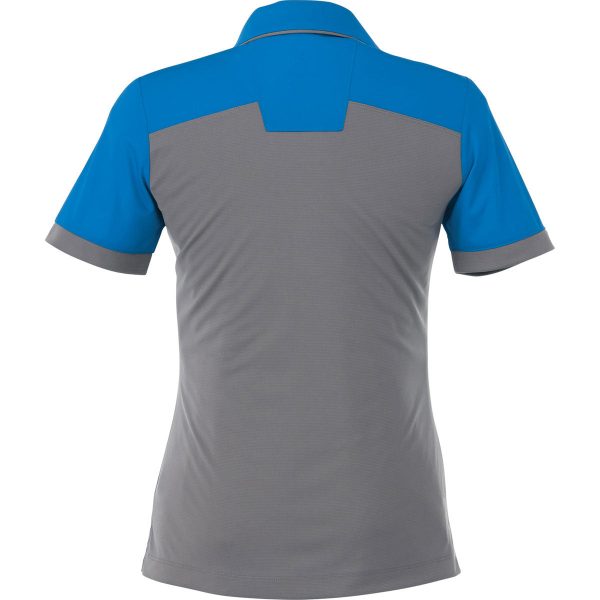 Elevate Women s Olympic Blue Steel Grey Mack Short Sleeve Polo Cheap - Image 2