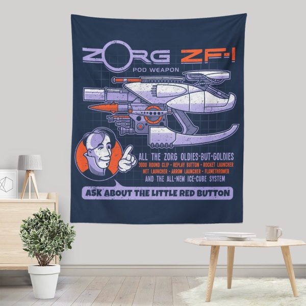 Ask About the Little Red Button - Wall Tapestry Supply